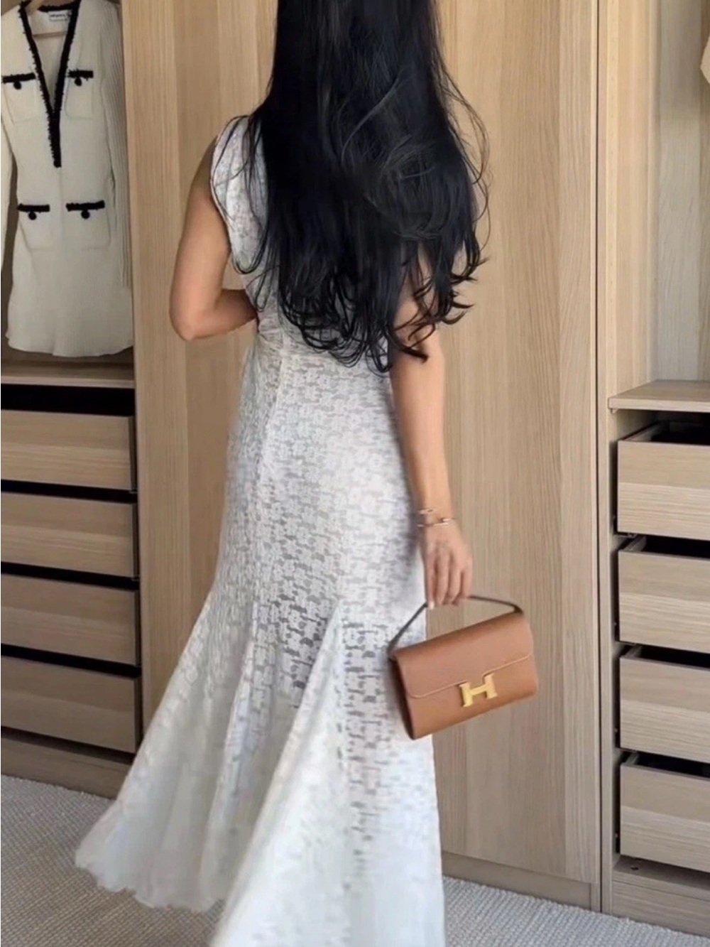 Zara White Lace Maxi Dress - Picture 6 of 7